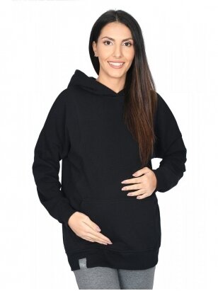 Šiltas džemperis nėščioms ir maitinančioms, Molly Black, Mija (juoda)