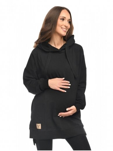 Hoodie for pregnant women "Aurellia" Black by Mija Hoodie for pregnant women "Aurellia" Black by Mija