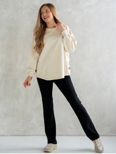 Latte Mama Maternity & Nursing Sweatshirt (Cream) 1
