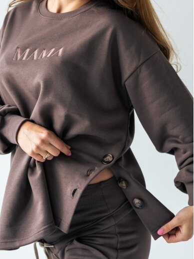 Latte Mama Maternity & Nursing Sweatshirt (Chocolate)