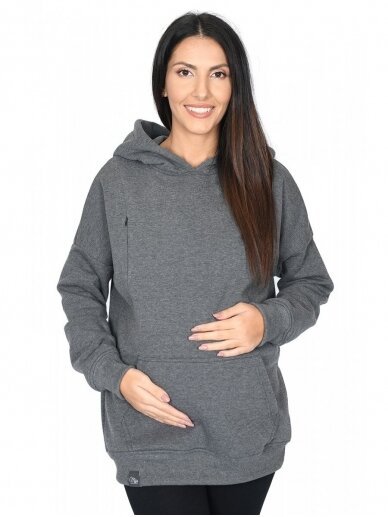 Šiltas džemperis nėščioms ir maitinančioms, Molly Graphit, Mija (pilka)