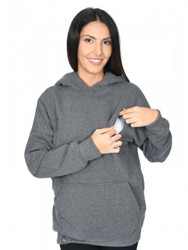 Warm sweater for pregnant and nursing, Molly Graphit, Mija (grey) 1