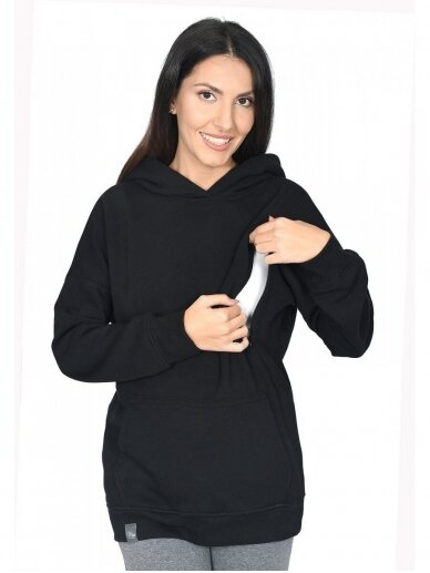 Warm sweater for pregnant and nursing, Molly Black, Mija (black) 1