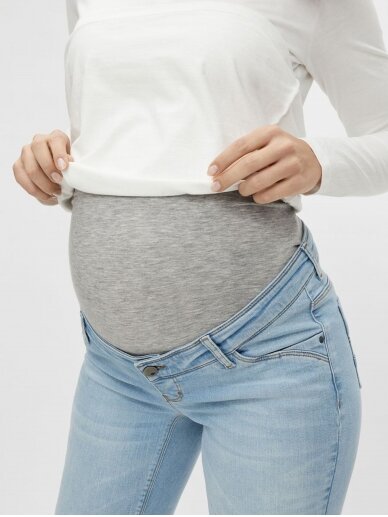 Mlsavanna slim fit maternity jeans by Mama;licious (light blue) 4