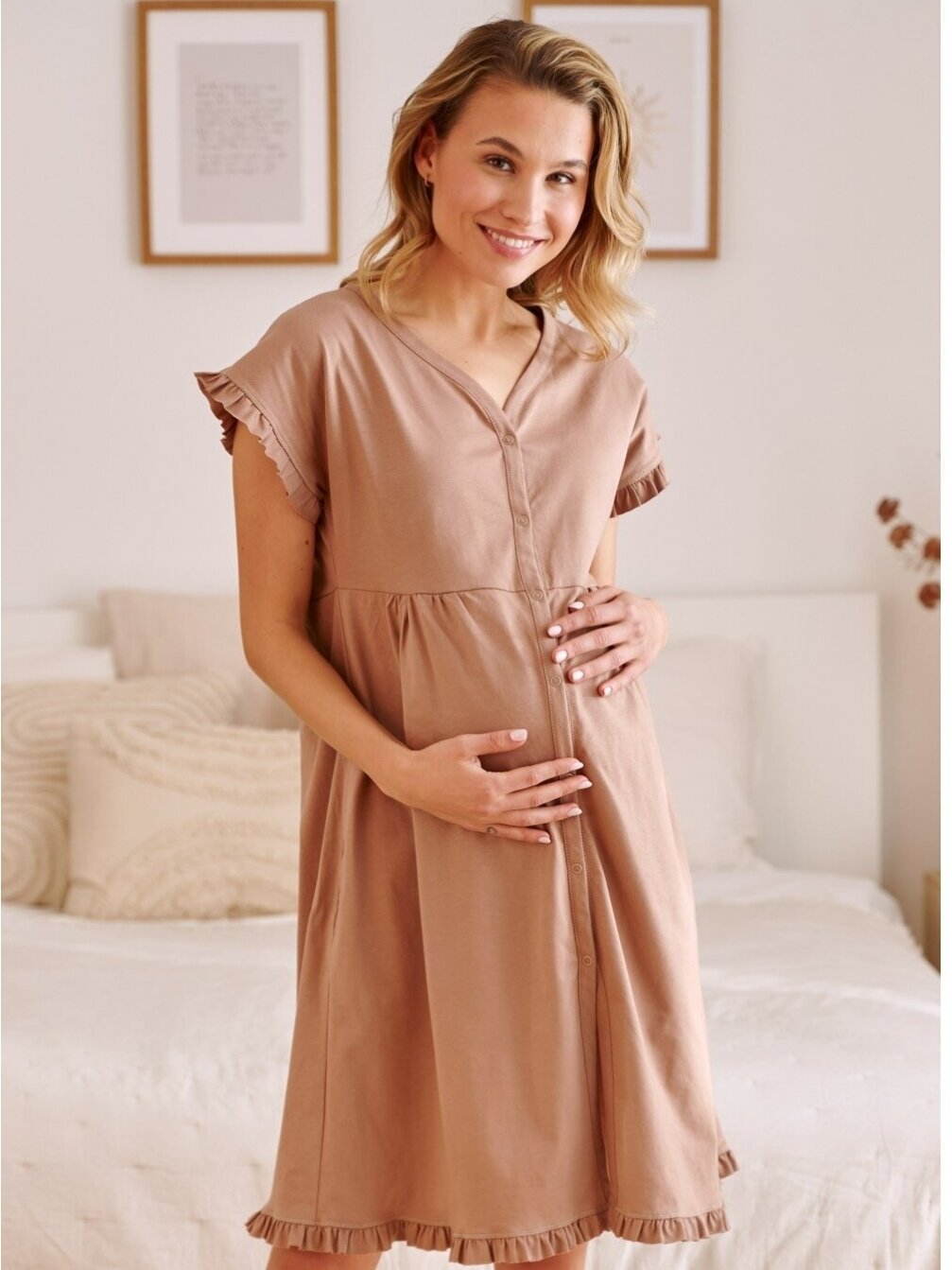 Organic cotton nightdress by DN (wood) 1