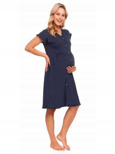 Organic cotton nightdress by DN (navy blue) Organic cotton nightdress by DN (navy blue)