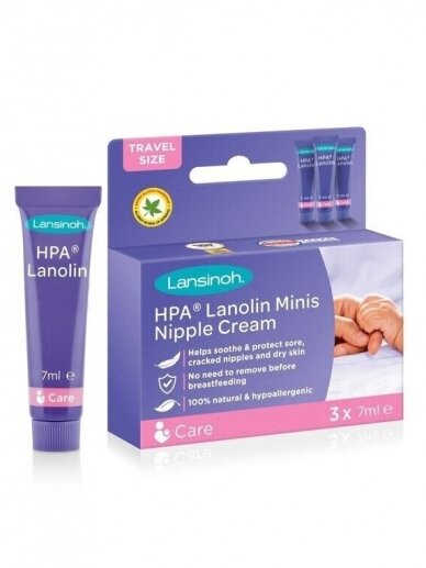Lanolin Minis Nipple Cream - 3 x 7ml. Lansinoh