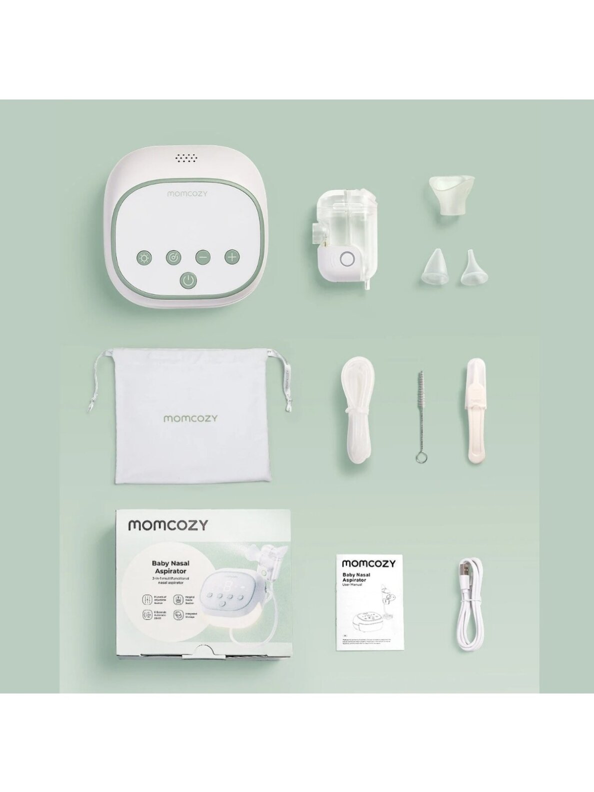 BreezyClear Pro 2-in-1 Electric Nasal Aspirator, Momcozy 1