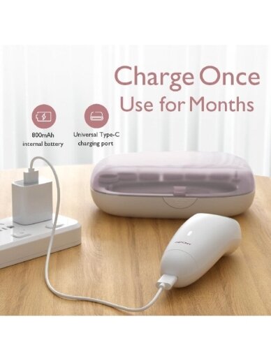 Elektrinė kūdikių nagų dildė, MOMCOZY (Rožinė) 3 Elektrinė kūdikių nagų dildė, MOMCOZY (Rožinė) 3