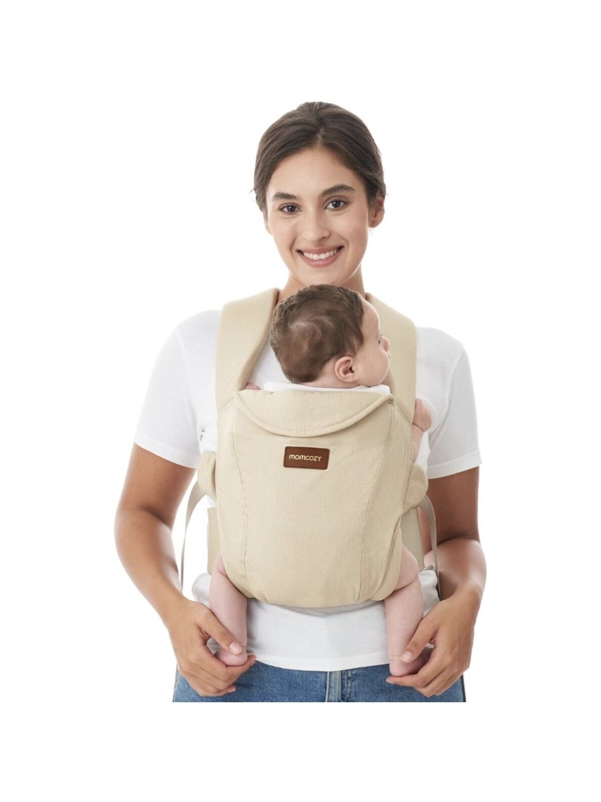 Weesnug Ergonomic Baby Carrier, Momcozy, Cotton Khaki