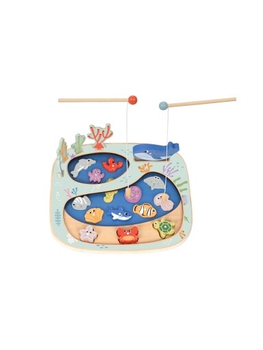 TOOKY TOY Arkadinis žaidimas „Montessori“ galvosūkis „Pagauk žuvį“