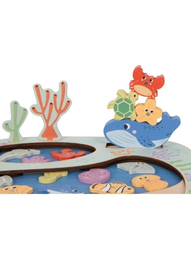 TOOKY TOY Arkadinis žaidimas „Montessori“ galvosūkis „Pagauk žuvį“