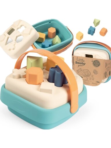 SMOBY Little Green Sorter Bioplastik krepšelyje