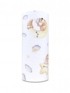 Flannel diaper, 70x80, sleeping bears on a cloud, Ega Kids