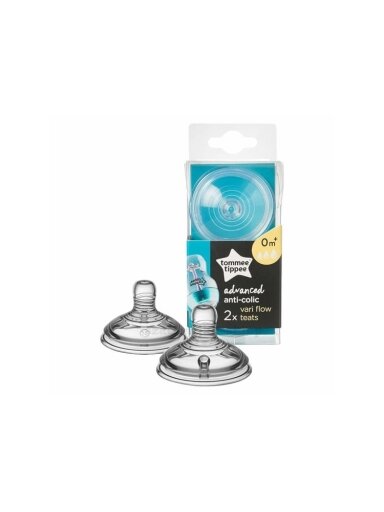 TOMMEE TIPPEE žindukai kintamos srovės ANTI-COLIC, 2 vnt., 424587