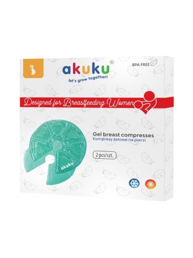 A0534 geliniai krūtų kompresai 2 vnt., Akuku A0534 geliniai krūtų kompresai 2 vnt., Akuku