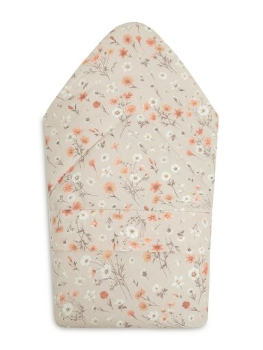 Kūdikio vokelis Velvet Bloom Beige, smėlio spalvos, 75 × 75 cm