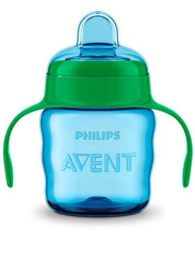 PHILIPS AVENT puodelis su snapeliu CLASSIC, žalias, 6 mėn+, 200 ml.