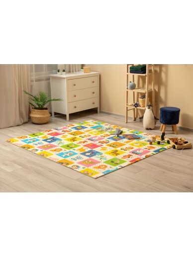 Žaidimų kilimėlis TOYZ Dvipusis Gyvūnai 200x180cm 7 Žaidimų kilimėlis TOYZ Dvipusis Gyvūnai 200x180cm 7