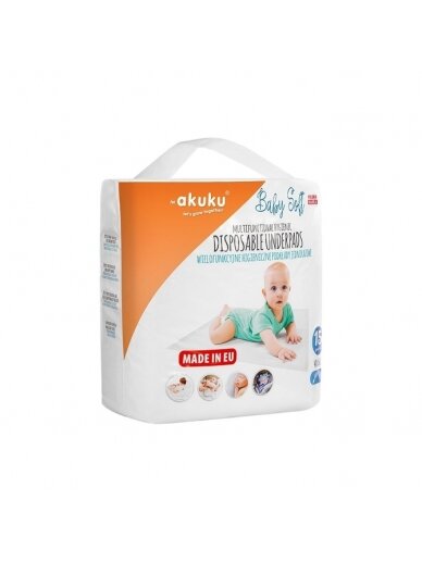 Vienkartiniai higieniniai paklotai Akuku Soft 40 x 60 cm, 15 vnt., A0500 2