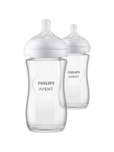 Stikliniai buteliukai Philips Avent 2x240ml 1 Stikliniai buteliukai Philips Avent 2x240ml 1