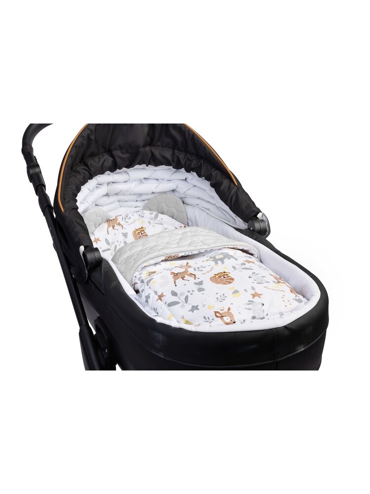 Komplektas vežimėliui Antklodė+pagalvėlė SILLO Velvet White Forest 3 Komplektas vežimėliui Antklodė+pagalvėlė SILLO Velvet White Forest 3