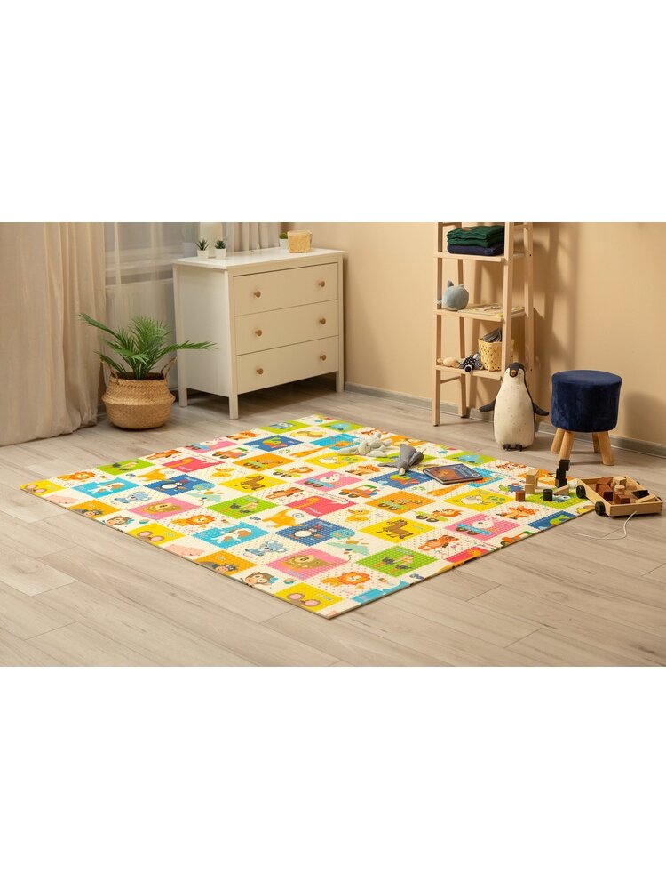 Žaidimų kilimėlis TOYZ Dvipusis Gyvūnai 200x180cm 7 Žaidimų kilimėlis TOYZ Dvipusis Gyvūnai 200x180cm 7