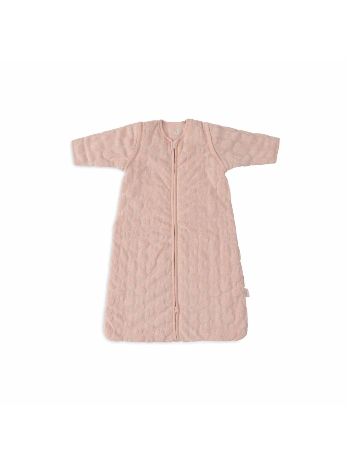 Frotinis miegmaišis su nusegamomis rankovėmis, 90 cm, TOG 2.5-3.5, Jollein (Miffy Jacquard, Wild Rose)