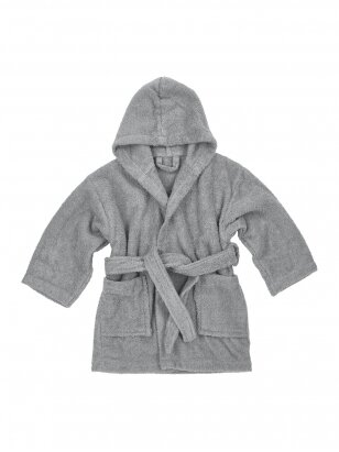 Terry bathrobe for children, Meyco Baby, (Grey)