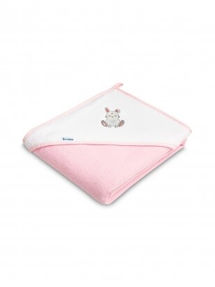 Hooded towel, 100x100, Sensillo (pink)