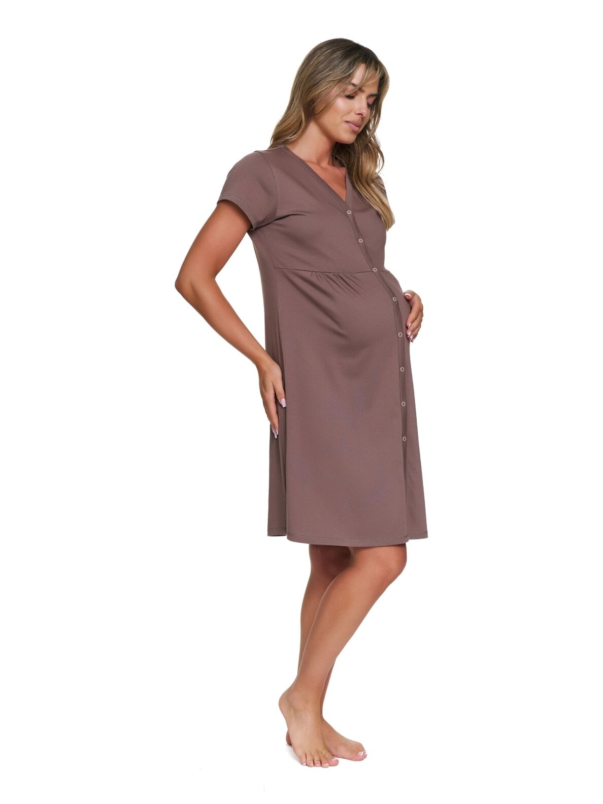 Maternity breastfeeding nightdress by DN (Mocca)  2