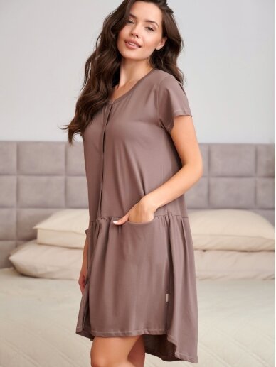 Maternity breastfeeding nightdress by DN (Mocca)