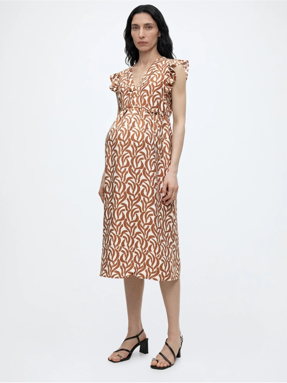 Viscose dress for pregnant  women MLGLORIA Mama;licious (Light brown) 1