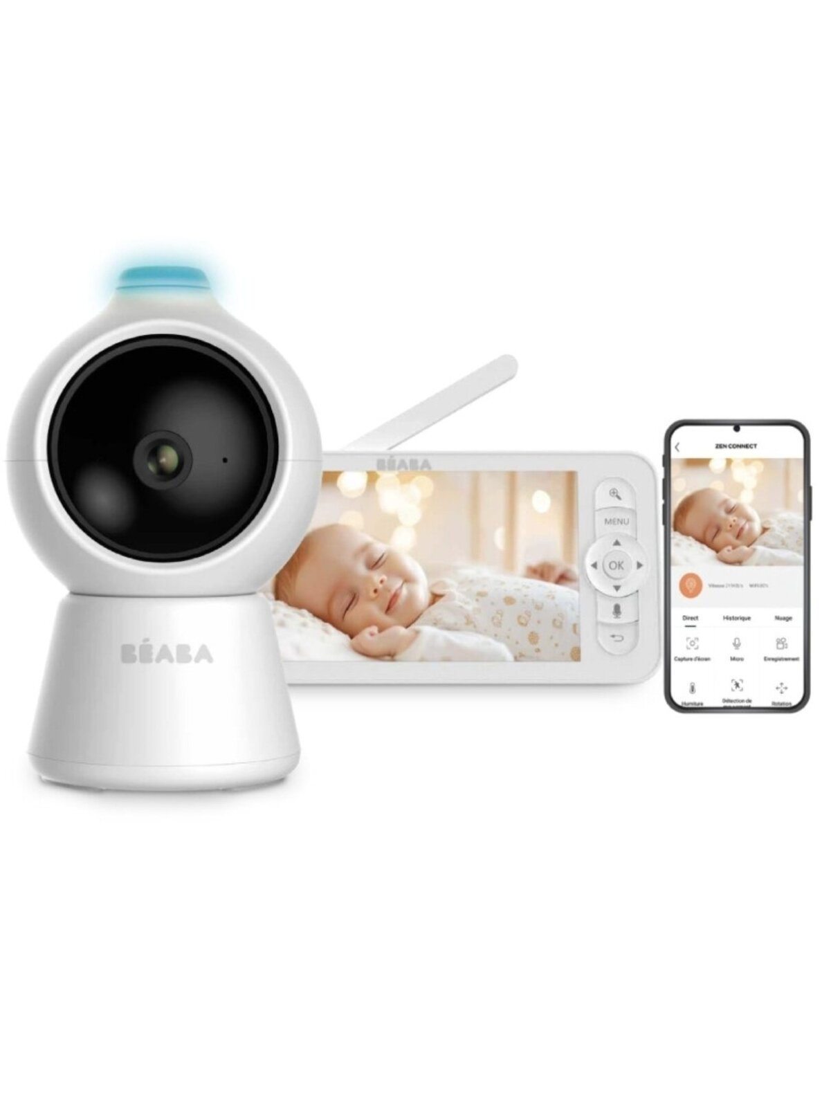 Išmanioji video auklė ZEN Smart AI, Béaba (balta) Išmanioji video auklė ZEN Smart AI, Béaba (balta)