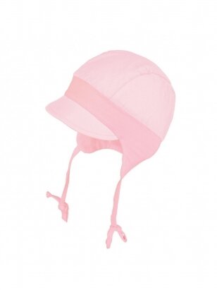 Kepurė su snapeliu ir raišteliais, UV+30, TuTu (pink)