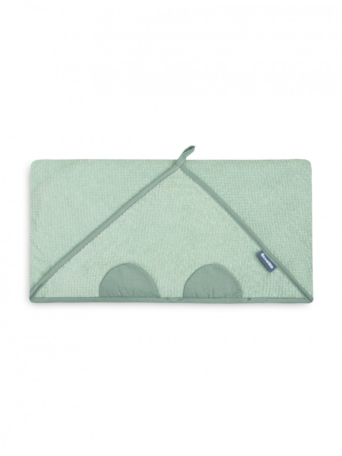 Terry cotton towel with a hood, 100x100, green 2 Terry cotton towel with a hood, 100x100, green 2