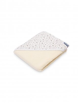 Looped cotton towel with stars, 100x100cm