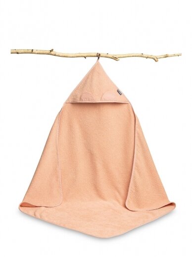Terry cotton towel with a hood, 100x100, pink 3