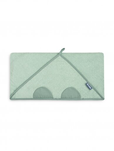 Terry cotton towel with a hood, 100x100, green 2 Terry cotton towel with a hood, 100x100, green 2