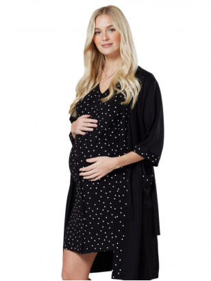 Maternity nursing nightwear set by CC (black)