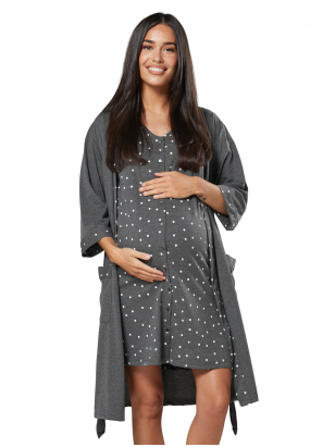 Maternity nursing nightwear set by CC (grey)