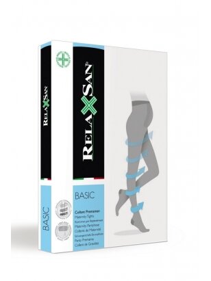 RelaxSan kompresinės pėdkelnės nėščiosioms  Basic (juoda) 140 den
