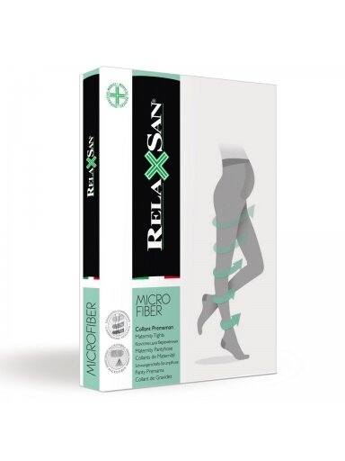 RelaxSan kompresinės pėdkelnės nėščiosioms (su mikrofibra) Juoda 140 DEN. RelaxSan kompresinės pėdkelnės nėščiosioms (su mikrofibra) Juoda 140 DEN.