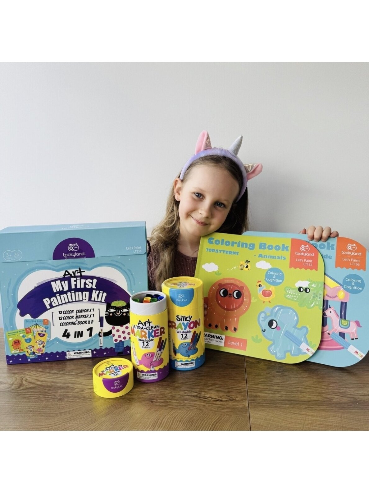 Kūrybinis piešimo rinkinys 4 viename, 26 dalys, Tookyland 1 Kūrybinis piešimo rinkinys 4 viename, 26 dalys, Tookyland 1