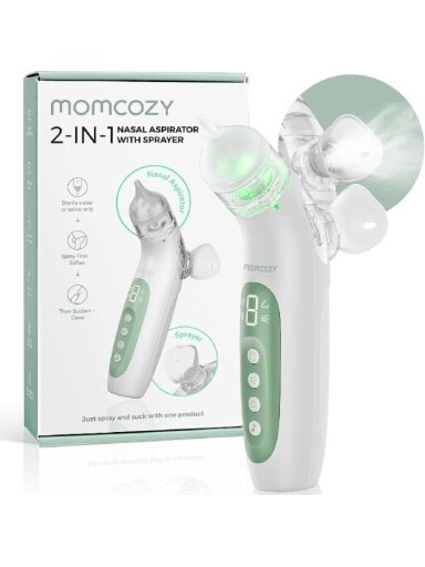 MOMCOZY 2in1 elektrinis nosies aspiratorius su purkštuku BREEZYCLEAR