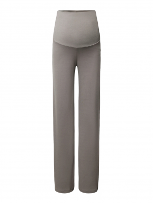 Casual trousers Jersey Straight MLLUNA, Mama;licious (gray)