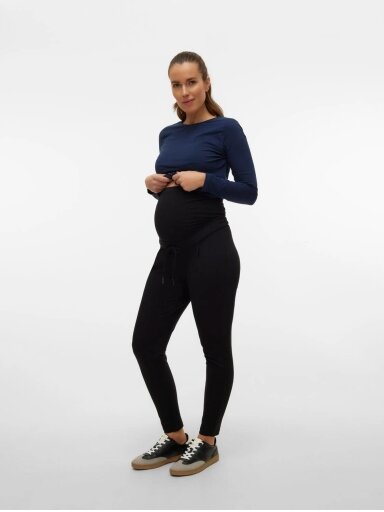 Laisvalaikio kelnės nėščiosioms VMMEVA  Vero Moda (Juoda)