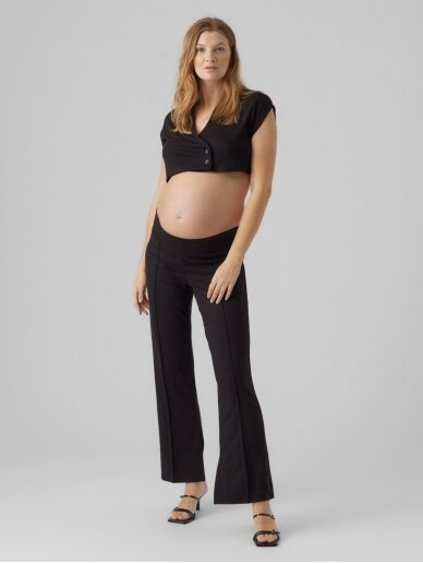 Klasikinės kelnės nėščioms MLLUNA, Mama;licious (juoda) 1