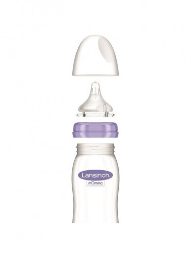 Lansinoh buteliukas kūdikiui su MOMMA žinduku, 240 ml
