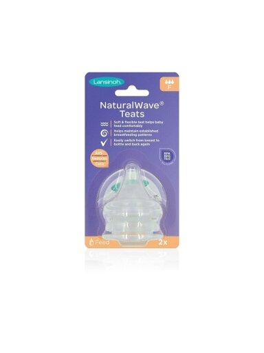Greito pratekėjimo žindukas, Fast flow, 2vnt. NaturalWave®, Lansinoh
